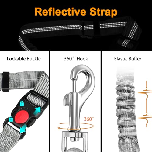 Dog Seat Belt for Car (2 Pack(Grey))