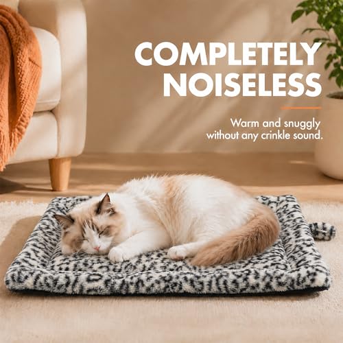 Self Warming Cat Bed (22 x 18 inch / Black/White)