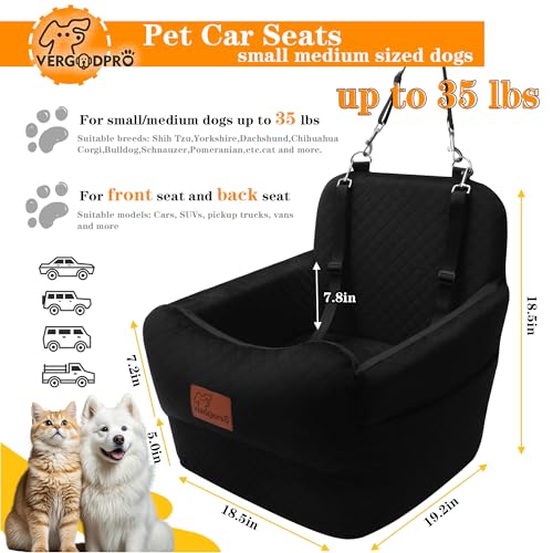 Dog Booster Car Seat for Medium (Black)