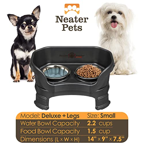 Neater Feeder Deluxe Mess (Small + Standard Bowl / Midnight Black)