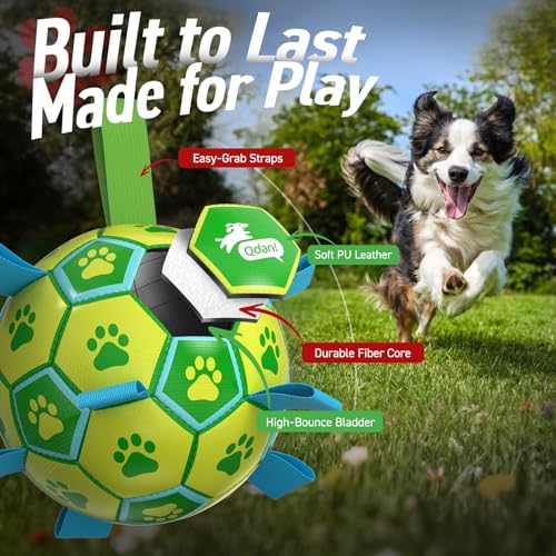 Dog Toys Soccer Ball (Yellow Green / 8 Inch)