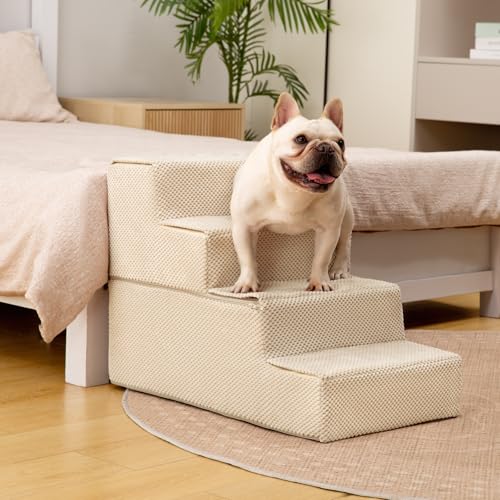 Dog Steps for Bed & Couch (Beige / 4-Step 18.5" H)