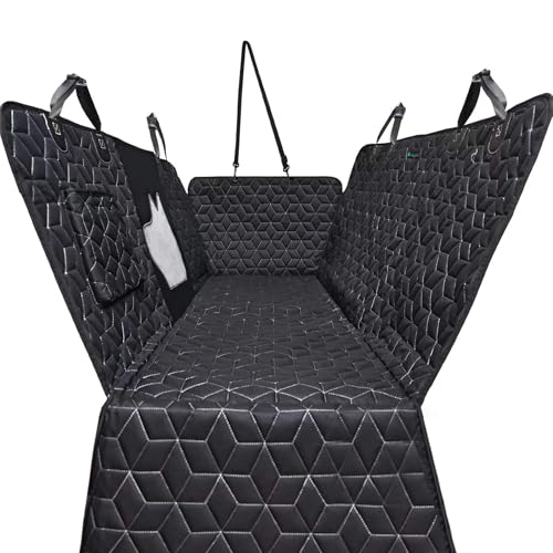 Dog Car Seat Cover for Back Seat (Small-52" / Hammock-Black)