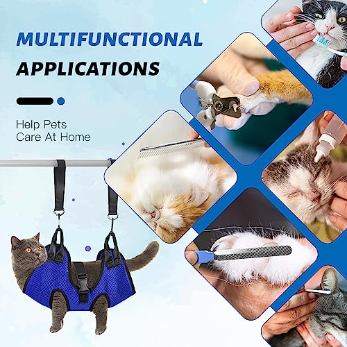 Cat Grooming Hammock Kit (XS (12 LB Max) / Blue)