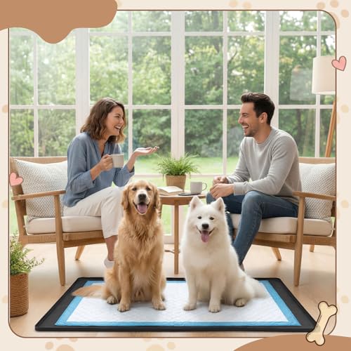 50" x 30" Silicone Pee Pad Holder Tray Extra Large Puppy Pee Pad Holder