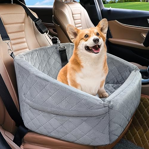 Dog Car Seat for Small Dogs (Grey)
