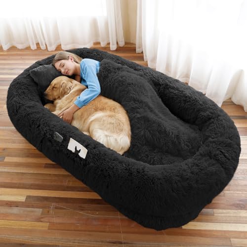 Human Dog Bed (71.0"L x 45.0"W x 12.0"Th / Black)