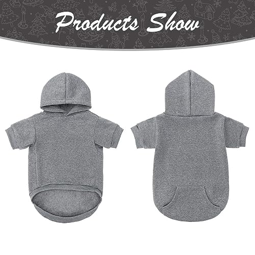Dog Hoodie for Large Medium Small Dogs (Grey / XX-Large)