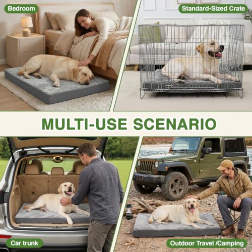 Waterproof Outdoor Dog Bed Large Sized (Grey / L(35x22x3))