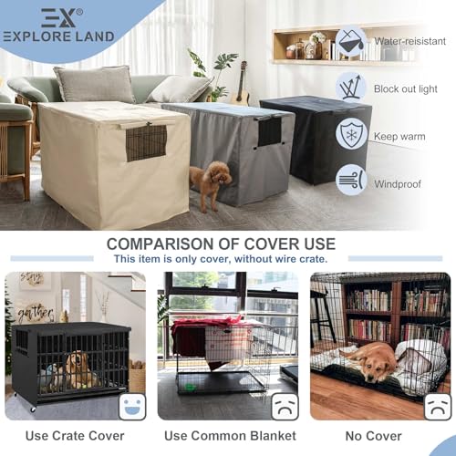 Dog Crate Cover (Black / 18.0"L x 12.0"W x 14.0"H)
