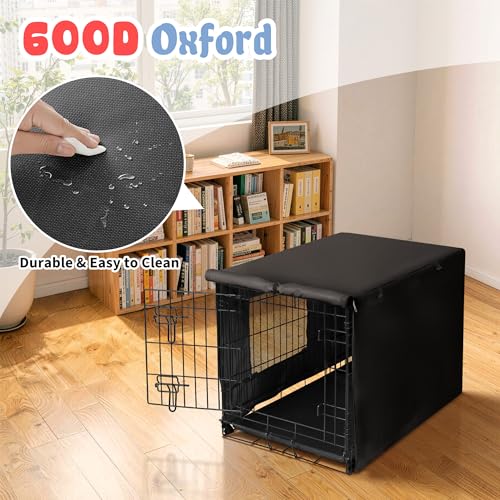Dog Crate Cover (36.6"L x 23.0"W x 24.8"H / Black)