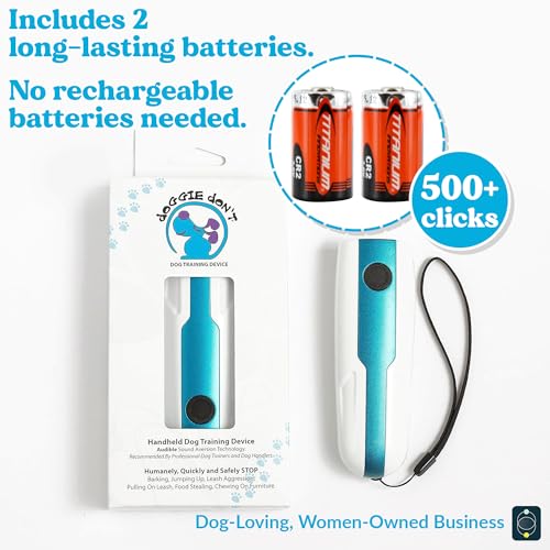 Doggie Don’t Anti Barking Device for Dogs (Blue, Replaceable Batteries)