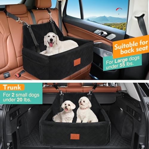 Dog Car Seat for Large Medium Size Dogs (Black)