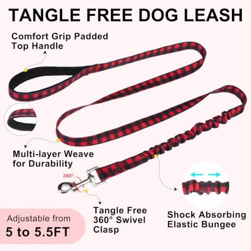 Small Dog Harness and Leash Set (Buffalo Red / XS: Chest 15"-18")