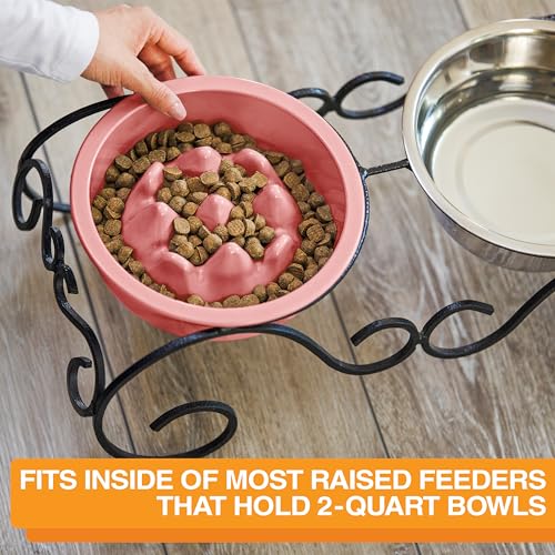 The Niner Slow Feed Bowl (Pink / 2 Cup)