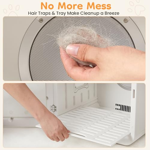 65L Automatic Dog Dryer Box with Smart Timer (White-1)