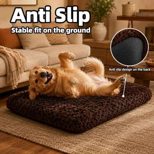 Dog Bed Large Size (Coffee / 35"L x 23"W x 4"Th)