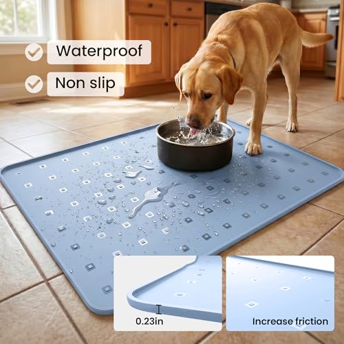 Silicone Pet Feeding Mat (blue / 26*18)