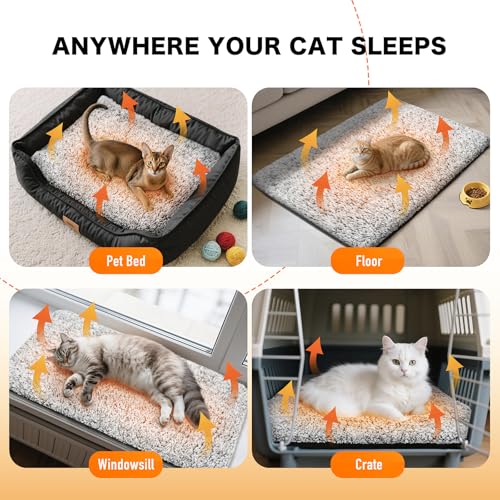 Self Warming Cat Bed (Gray / 18"x27")