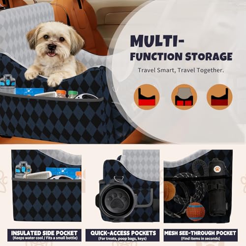 Dog Car Seat for Small (Dark Blue/Black / Medium)