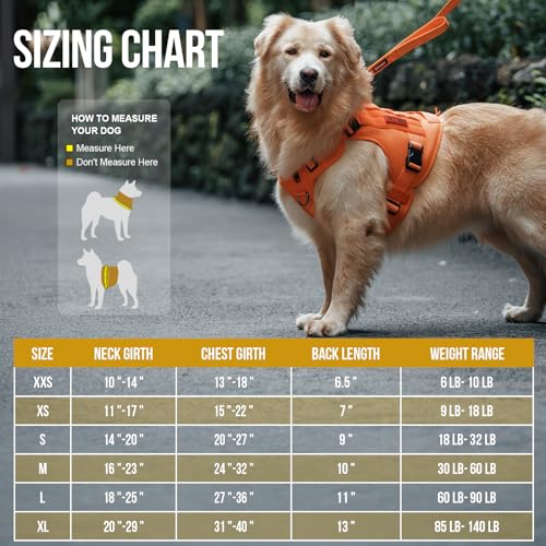 Tactical Dog Harness Vest No (X-Large / Orange)