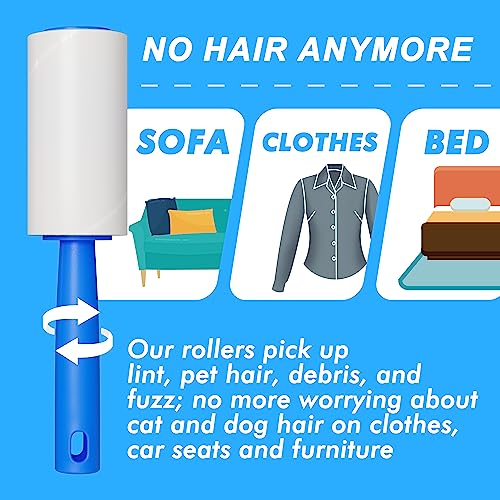 800 Sheets Lint Rollers for Pet Hair Extra Sticky