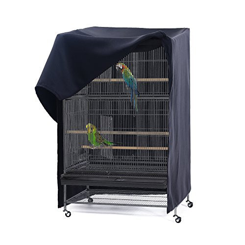 Pets Product Universal Birdcage Cover Blackout & Breathable Birdcage Cover for Pets' Good Night (31.0"L x 21.0"W x 41.0"H / Black)