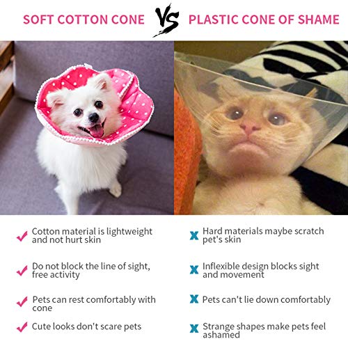 Adjustable Dog Cat Cone (Medium / Pink)