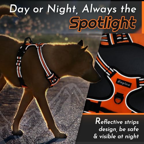 Dog Harness for Medium Sized Dogs (Medium / Orange)