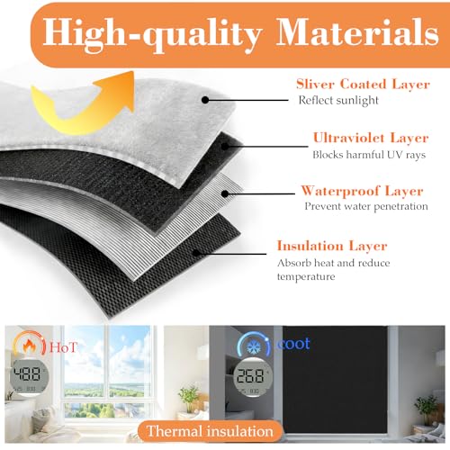 57" W x 39" H Blackout Shades for Windows (39"W x 57"H)