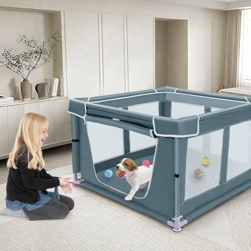 Dog Kitten Playpen with Cover (Green)