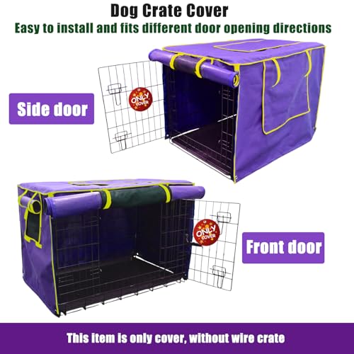 48 Inch Purple Dog Crate Cover (48.0"L x 30.0"W x 33.0"H / Purple)