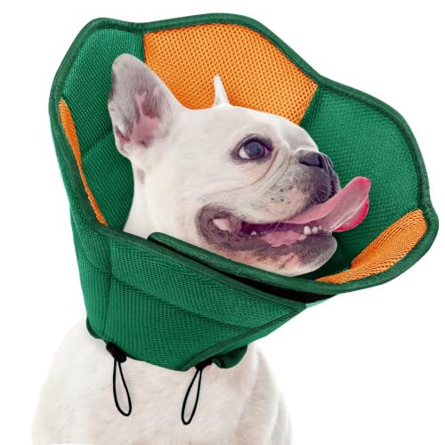 Dog Cones for Medium Dogs Soft Cone for Dogs to Stop Licking (Pine Green / Medium)