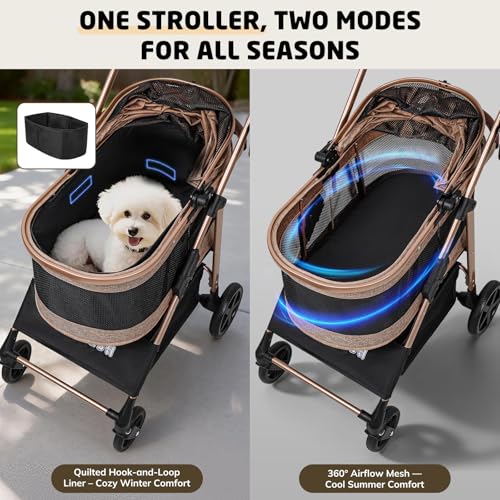 Pet Stroller for Small (Khaki)