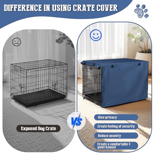 Replacement Dog Crate Cover (Navy Blue / 42 inch)