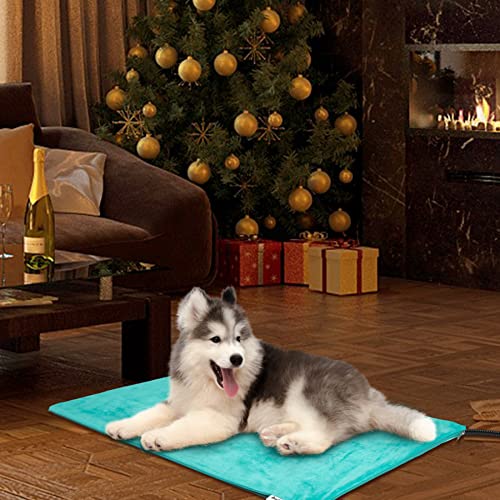 Large Pet Heating Pad (35.0"L x 24.0"W x 0.6"Th / Green)