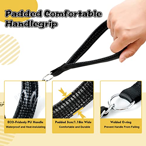 Metal Chain Dog Leash Chew Proof for Dogs (Black / 4FT 3.0mm (Medium dogs))