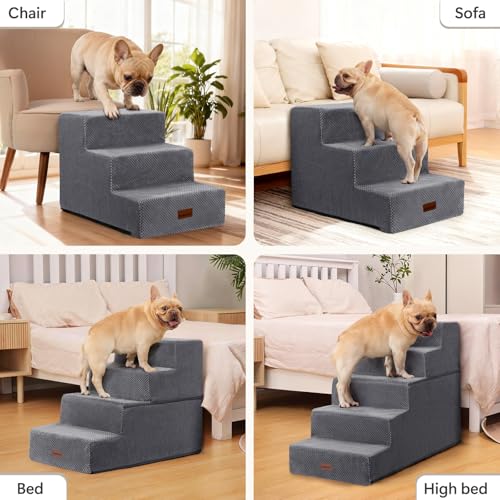 Dog Stairs for Small Dogs (Grey)