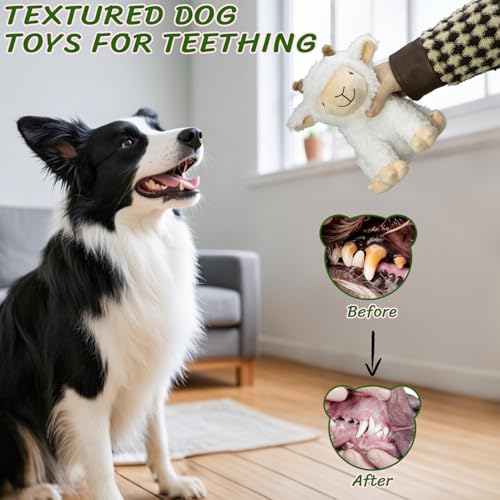 Squeaky Stuffed Dog Toys (White)