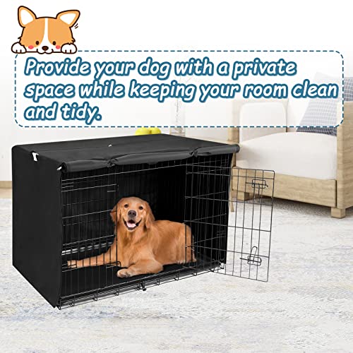 Small Dog Crate Cover Indoor for Small Wire Crate (24.0"L x 18.0"W x 20.0"H / Black)