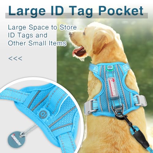 No Pull Dog Harness for Large Dogs (Large(Chest:24.5-32.5") / Blue)