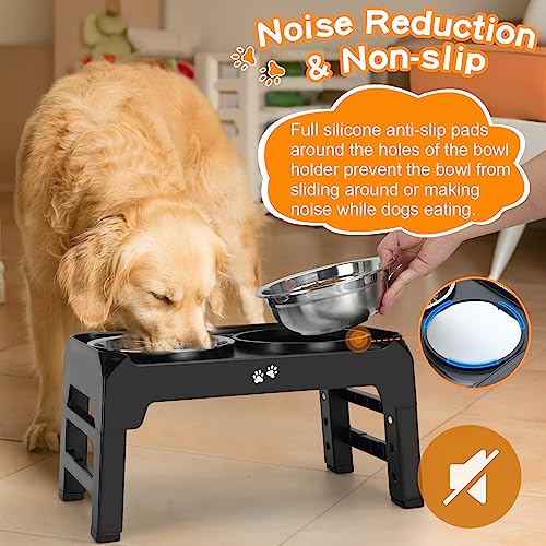 Elevated Dog Bowls (Black / 8" for Medium Dogs)