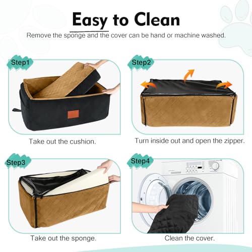 Dog Car Seat for Large Medium Sized Dogs (Black/brown)