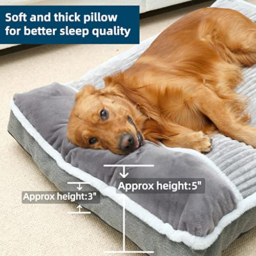 Dog Bed for Large Dogs (Gray / Medium:(31"L x 25"W x 3"Th))