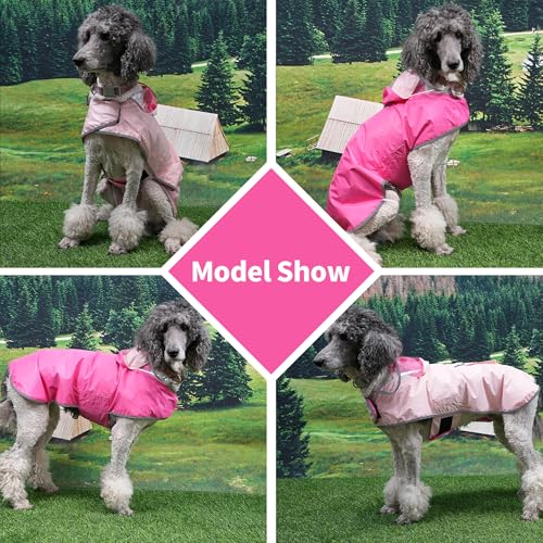 Reversible Dog Raincoat (Pink / X-Large)