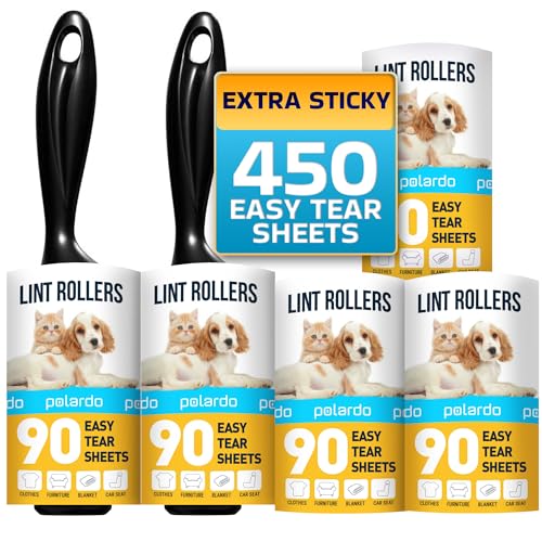 Lint Rollers for Pet Hair (5 pcs - 450 Sheets)