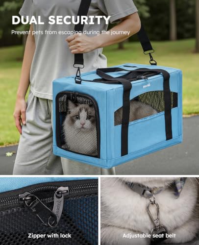 Cat Carrier Stable (Light Blue / 18.5"L x 12.9"W x 11.8"H)