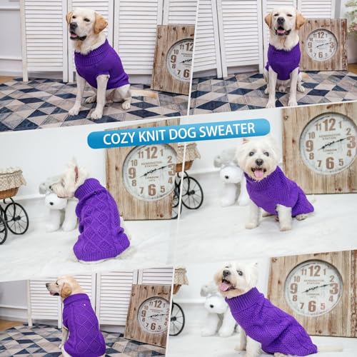 Turtleneck Dog Sweater (Small/Medium / Purple)