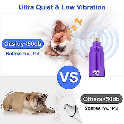 Dog Nail Grinder with LED Light (Purple)