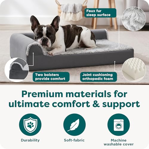 Orthopedic Dog Bed for Medium Dogs (Medium / Stone Gray)